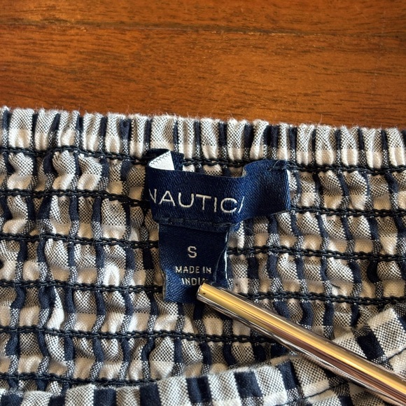 Nautica Gingham Smocked Top - Picture 5 of 9